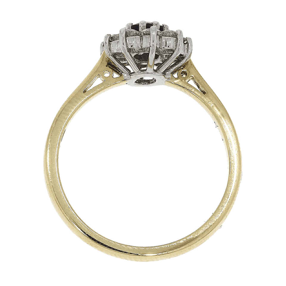 Francis & Gaye 18ct Gold 0.56ct Sapphire & Diamond Cluster Ring
