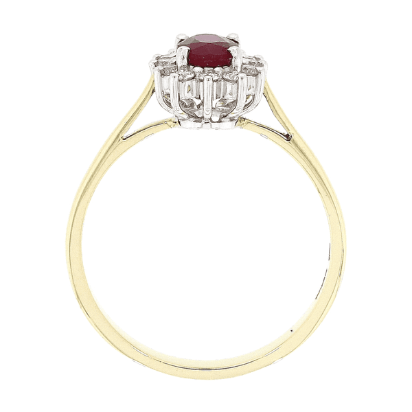 Francis & Gaye 18ct Gold 0.67ct Ruby & Diamond Cluster Ring