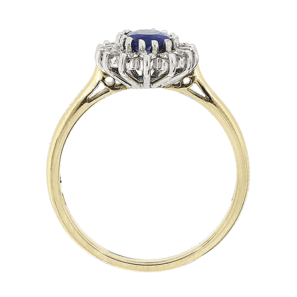 Francis & Gaye 18ct Gold 0.83ct Sapphire & Diamond Cluster Ring