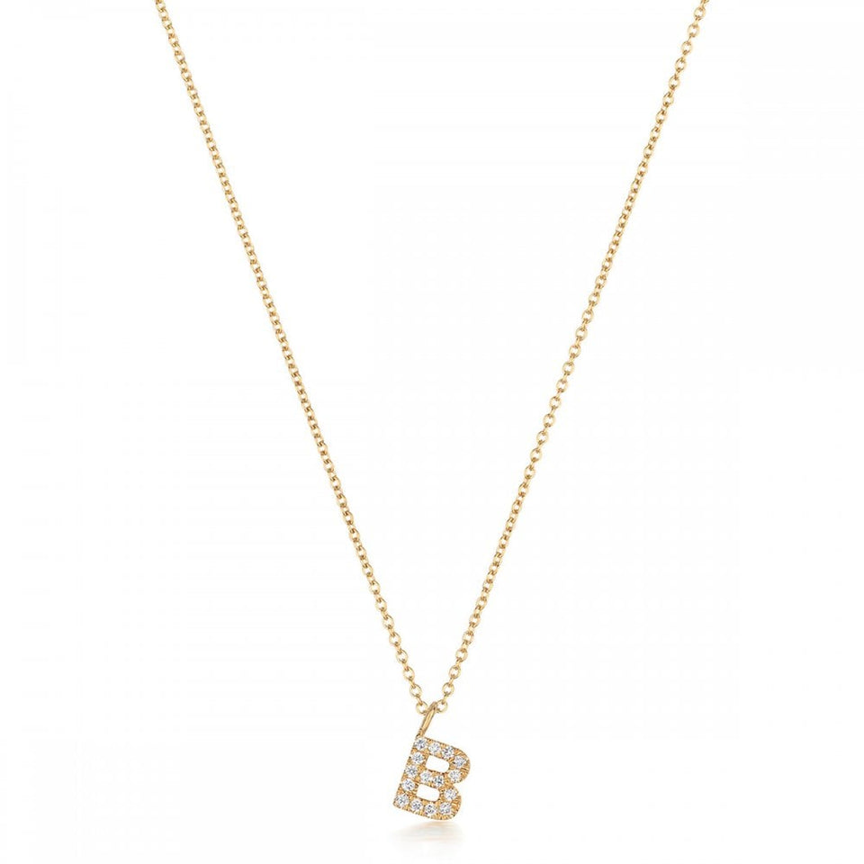 Francis & Gaye 18ct Gold Diamond Set Initial Necklace