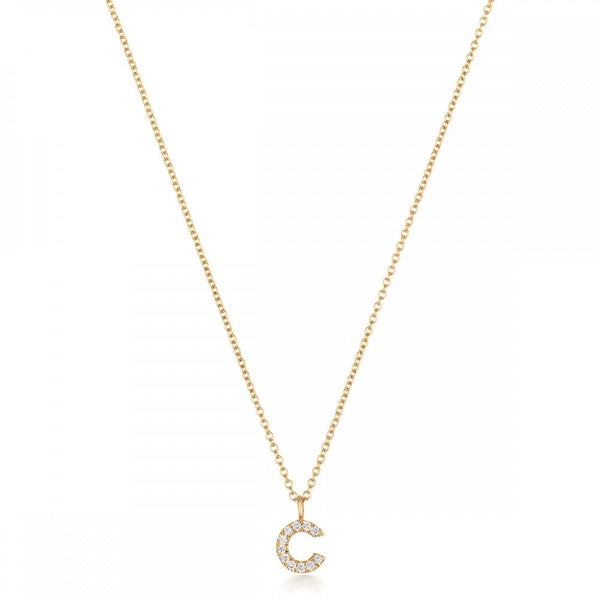 Francis & Gaye 18ct Gold Diamond Set Initial Necklace