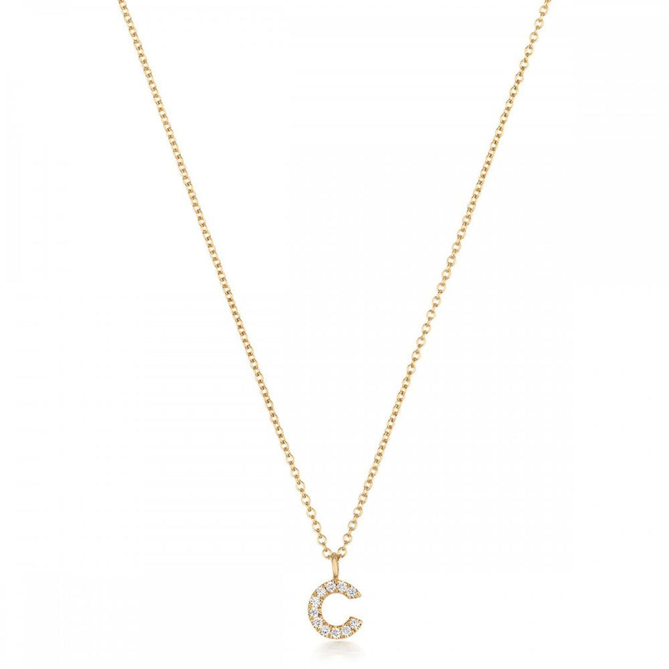 Francis & Gaye 18ct Gold Diamond Set Initial Necklace