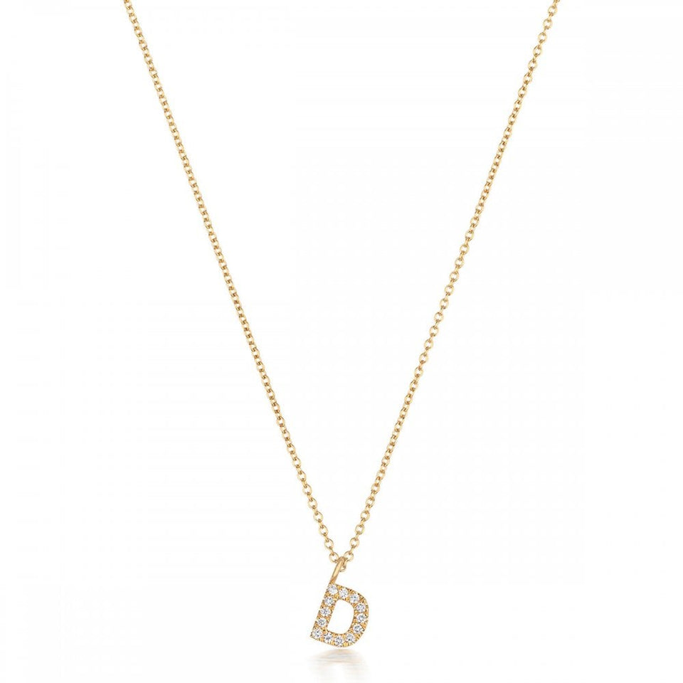 Francis & Gaye 18ct Gold Diamond Set Initial Necklace