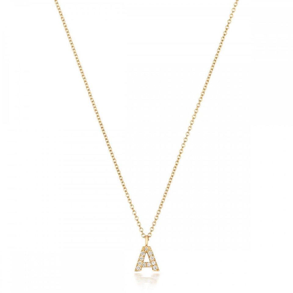 Francis & Gaye 18ct Gold Diamond Set Initial Necklace
