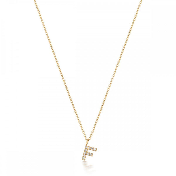 Francis & Gaye 18ct Gold Diamond Set Initial Necklace