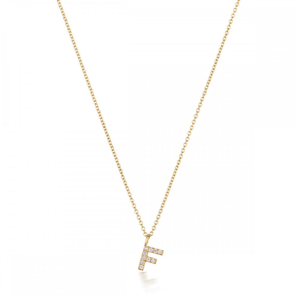 Francis & Gaye 18ct Gold Diamond Set Initial Necklace