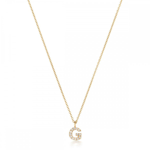 Francis & Gaye 18ct Gold Diamond Set Initial Necklace
