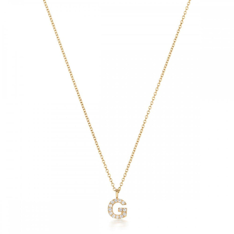 Francis & Gaye 18ct Gold Diamond Set Initial Necklace