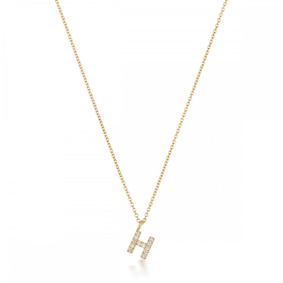 Francis & Gaye 18ct Gold Diamond Set Initial Necklace