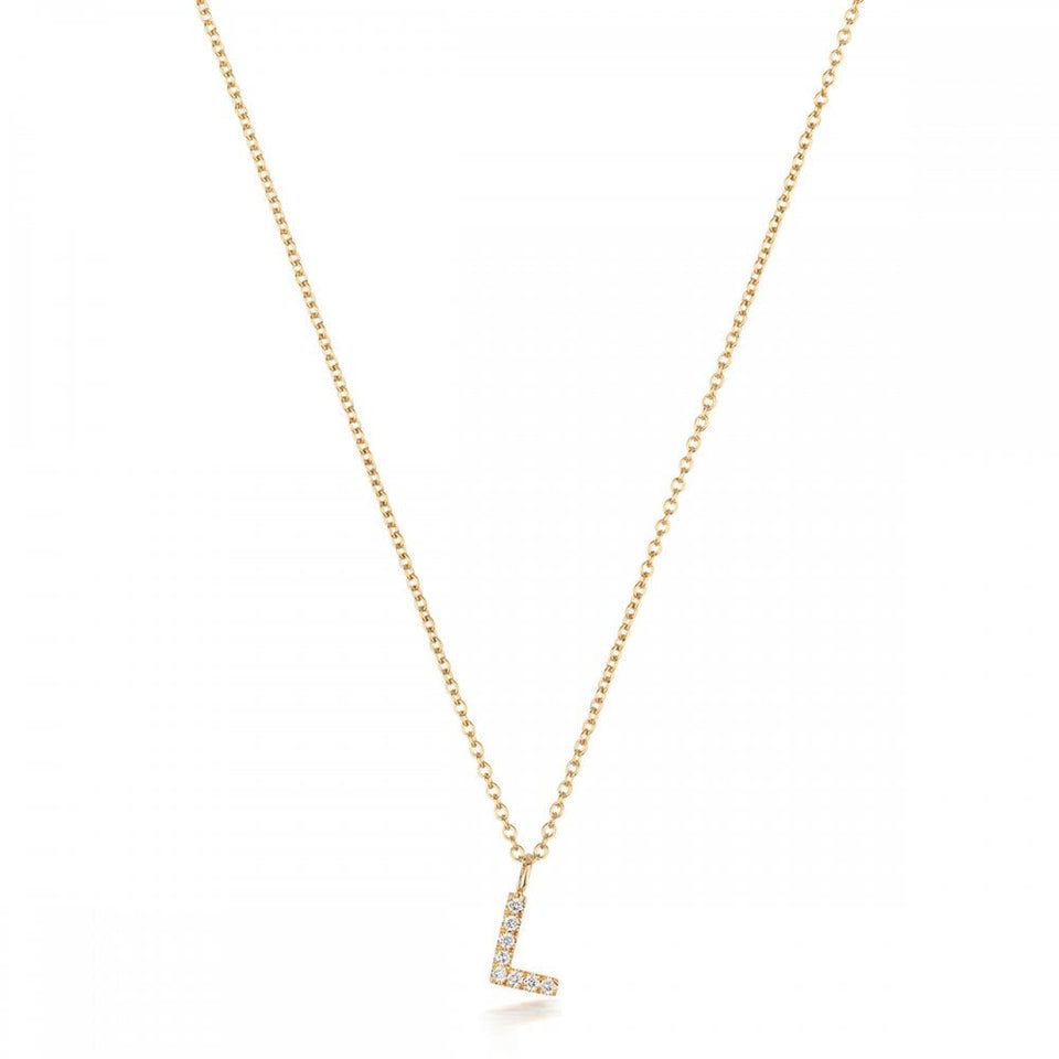 Francis & Gaye 18ct Gold Diamond Set Initial Necklace