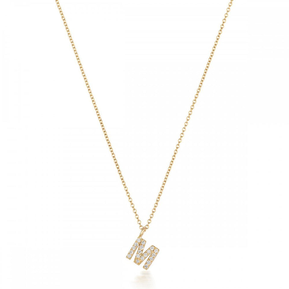 Francis & Gaye 18ct Gold Diamond Set Initial Necklace