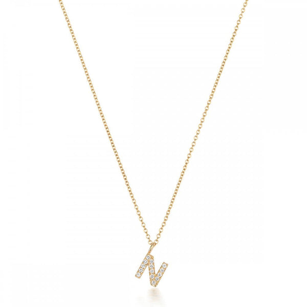 Francis & Gaye 18ct Gold Diamond Set Initial Necklace