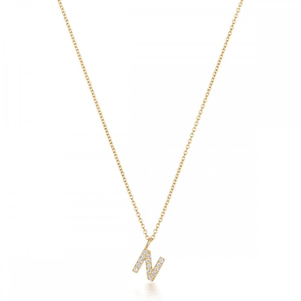 Francis & Gaye 18ct Gold Diamond Set Initial Necklace
