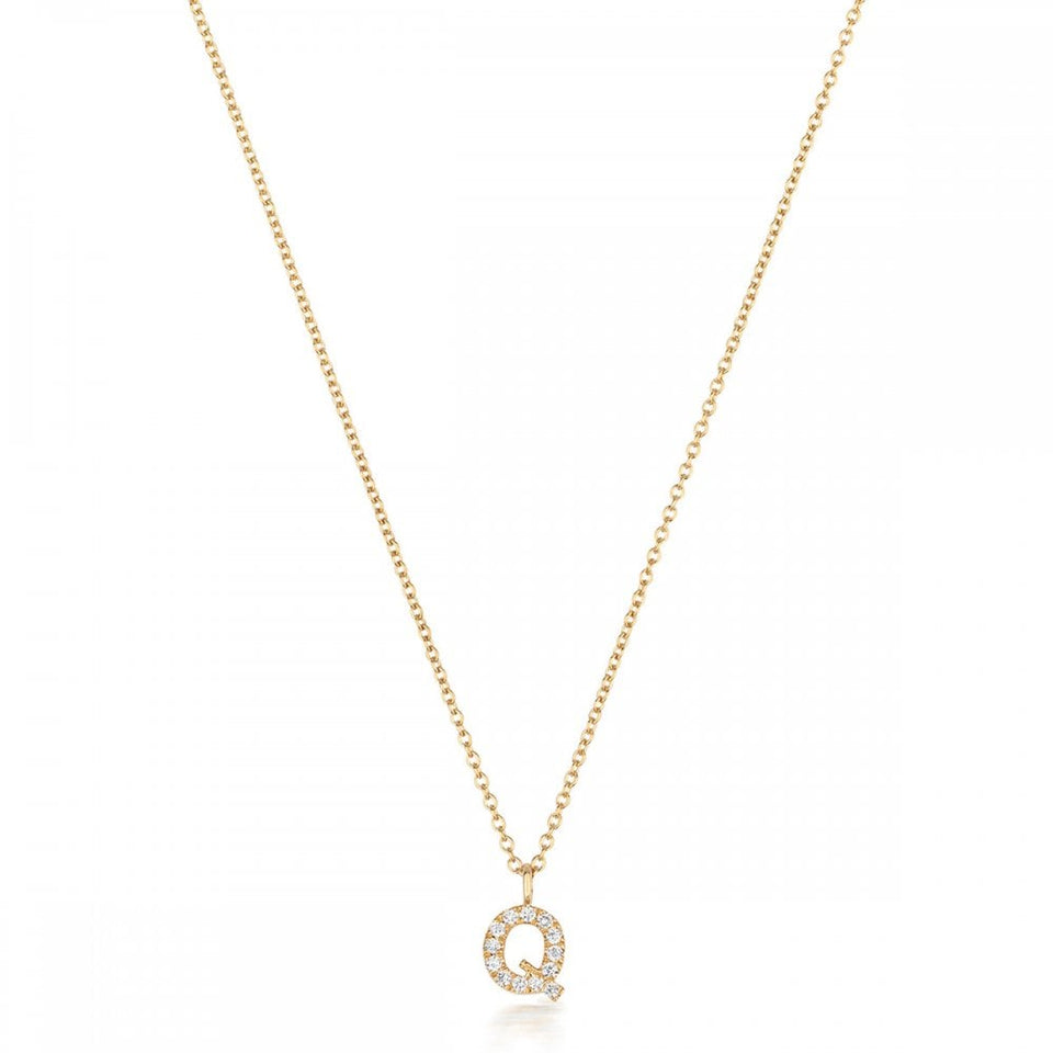 Francis & Gaye 18ct Gold Diamond Set Initial Necklace