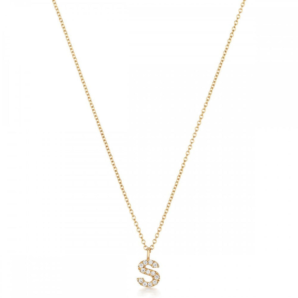 Francis & Gaye 18ct Gold Diamond Set Initial Necklace