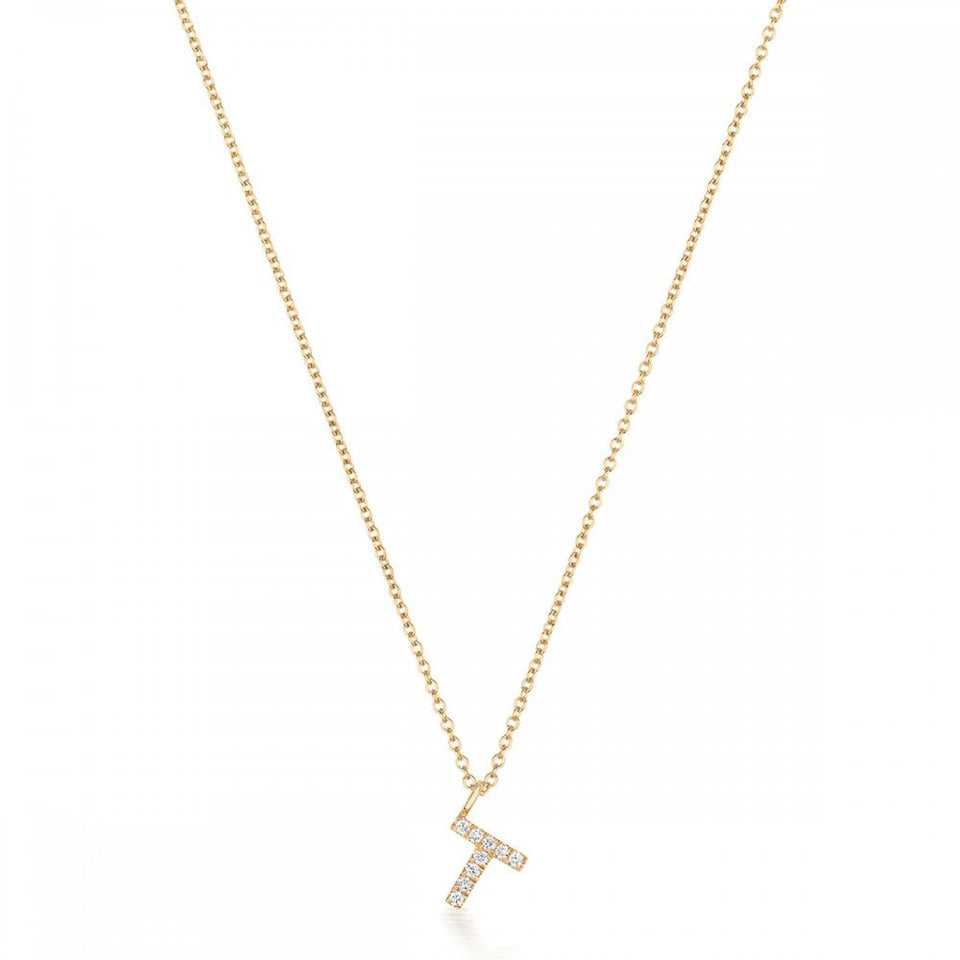 Francis & Gaye 18ct Gold Diamond Set Initial Necklace