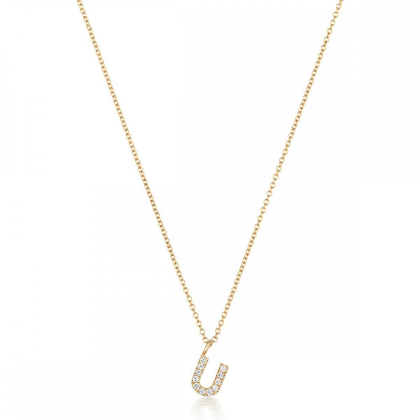 Francis & Gaye 18ct Gold Diamond Set Initial Necklace