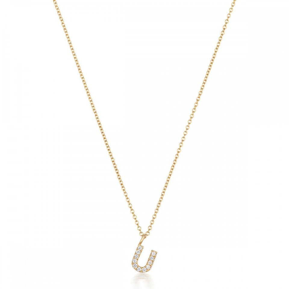 Francis & Gaye 18ct Gold Diamond Set Initial Necklace