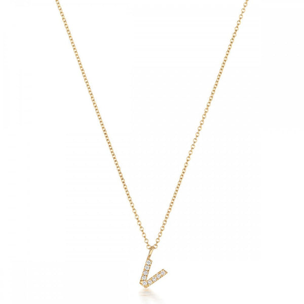 Francis & Gaye 18ct Gold Diamond Set Initial Necklace