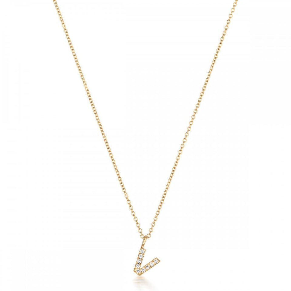 Francis & Gaye 18ct Gold Diamond Set Initial Necklace