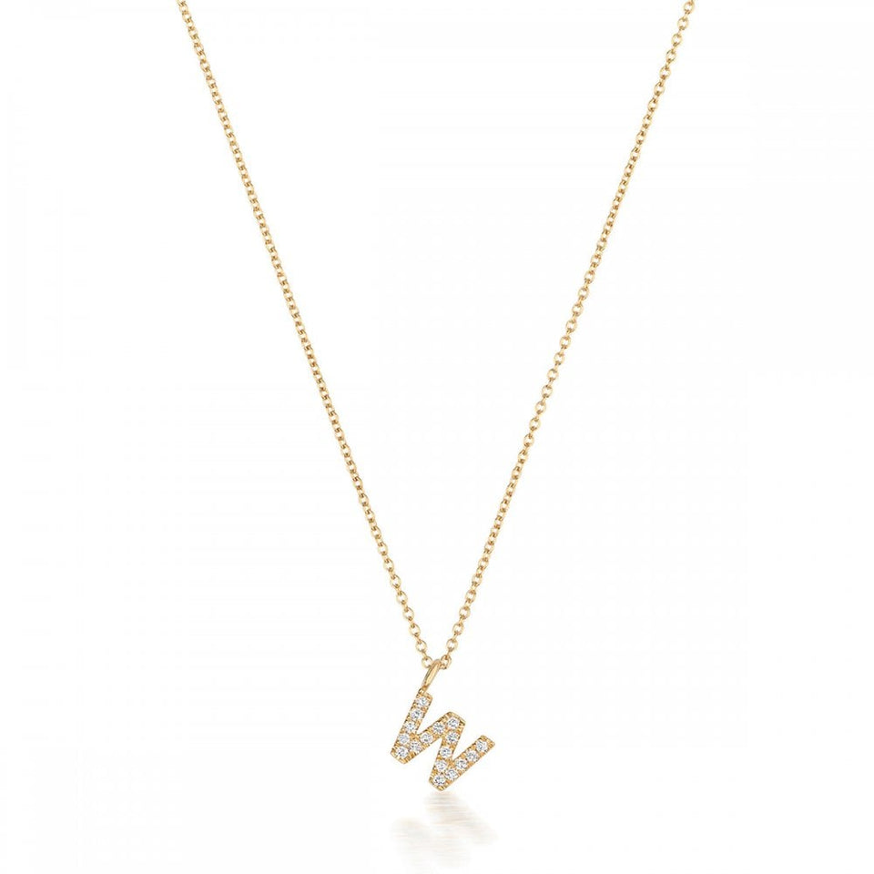 Francis & Gaye 18ct Gold Diamond Set Initial Necklace