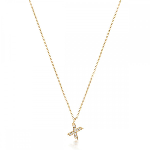Francis & Gaye 18ct Gold Diamond Set Initial Necklace
