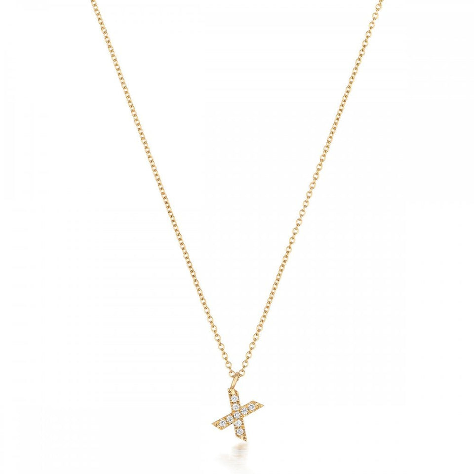 Francis & Gaye 18ct Gold Diamond Set Initial Necklace
