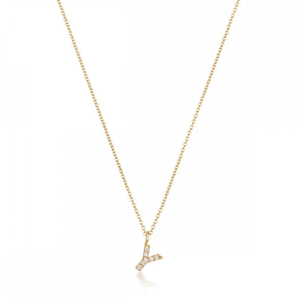 Francis & Gaye 18ct Gold Diamond Set Initial Necklace