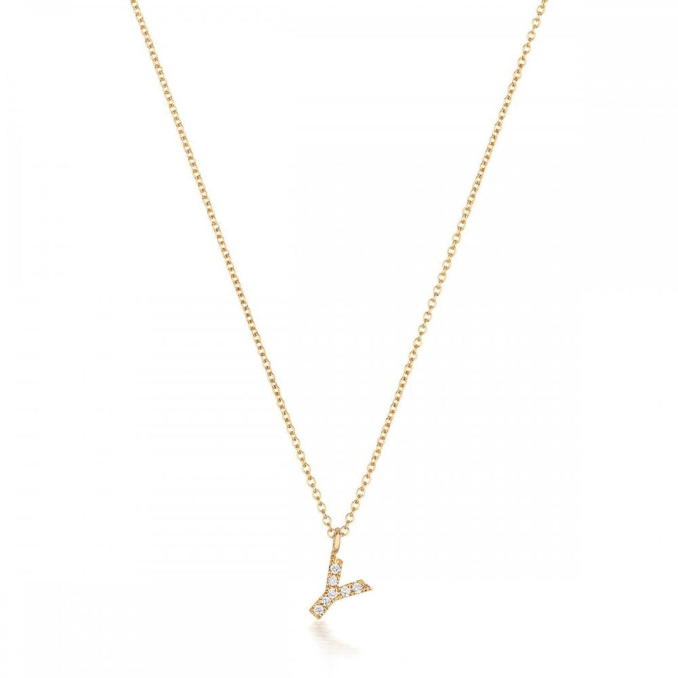 Francis & Gaye 18ct Gold Diamond Set Initial Necklace