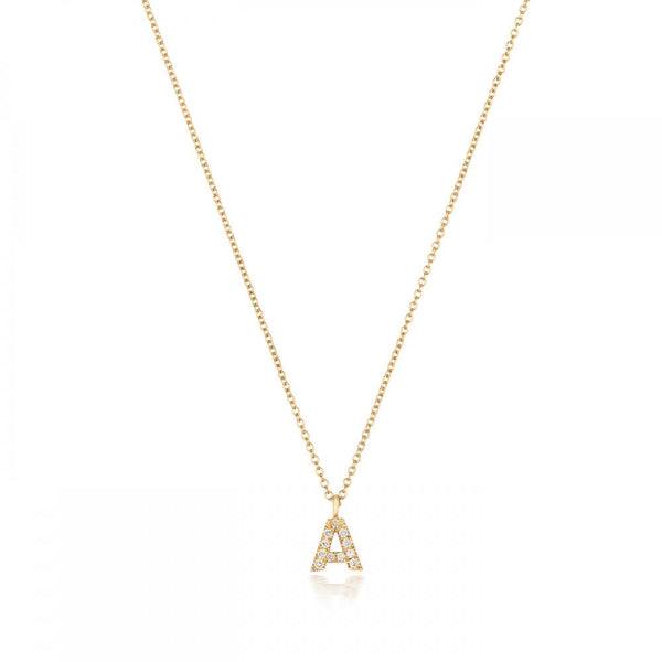 Francis & Gaye 18ct Gold Diamond Set Initial Necklace