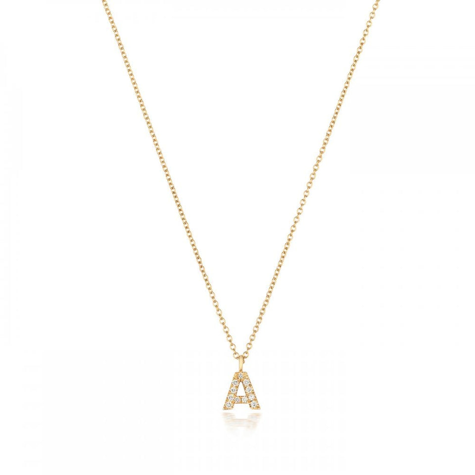 Francis & Gaye 18ct Gold Diamond Set Initial Necklace