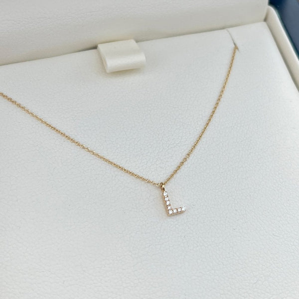 Francis & Gaye 18ct Gold Diamond Set Initial Necklace