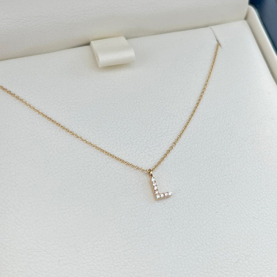 Francis & Gaye 18ct Gold Diamond Set Initial Necklace