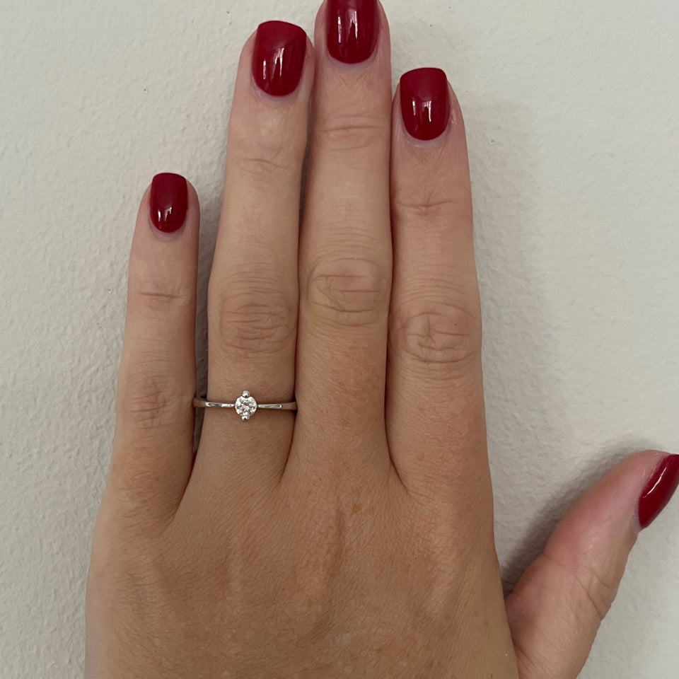 Francis & Gaye 18ct White Gold 0.20ct Solitaire Ring