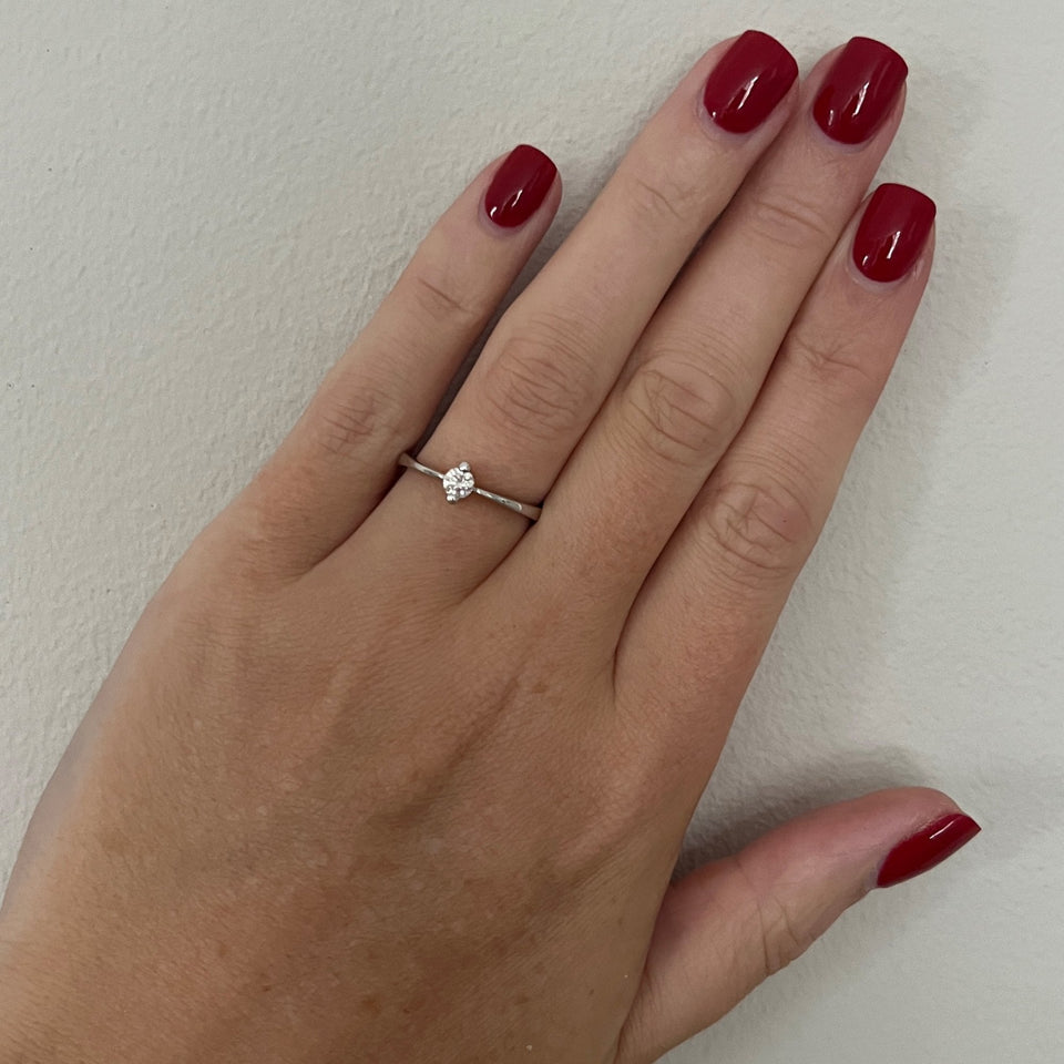 Francis & Gaye 18ct White Gold 0.20ct Solitaire Ring