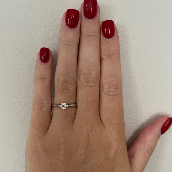 Francis & Gaye 18ct White Gold 0.27ct Diamond Solitaire Ring
