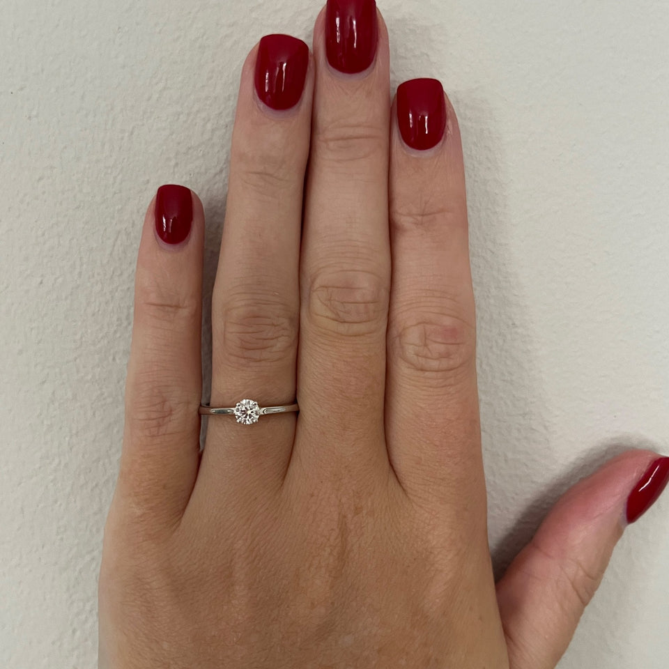 Francis & Gaye 18ct White Gold 0.27ct Diamond Solitaire Ring