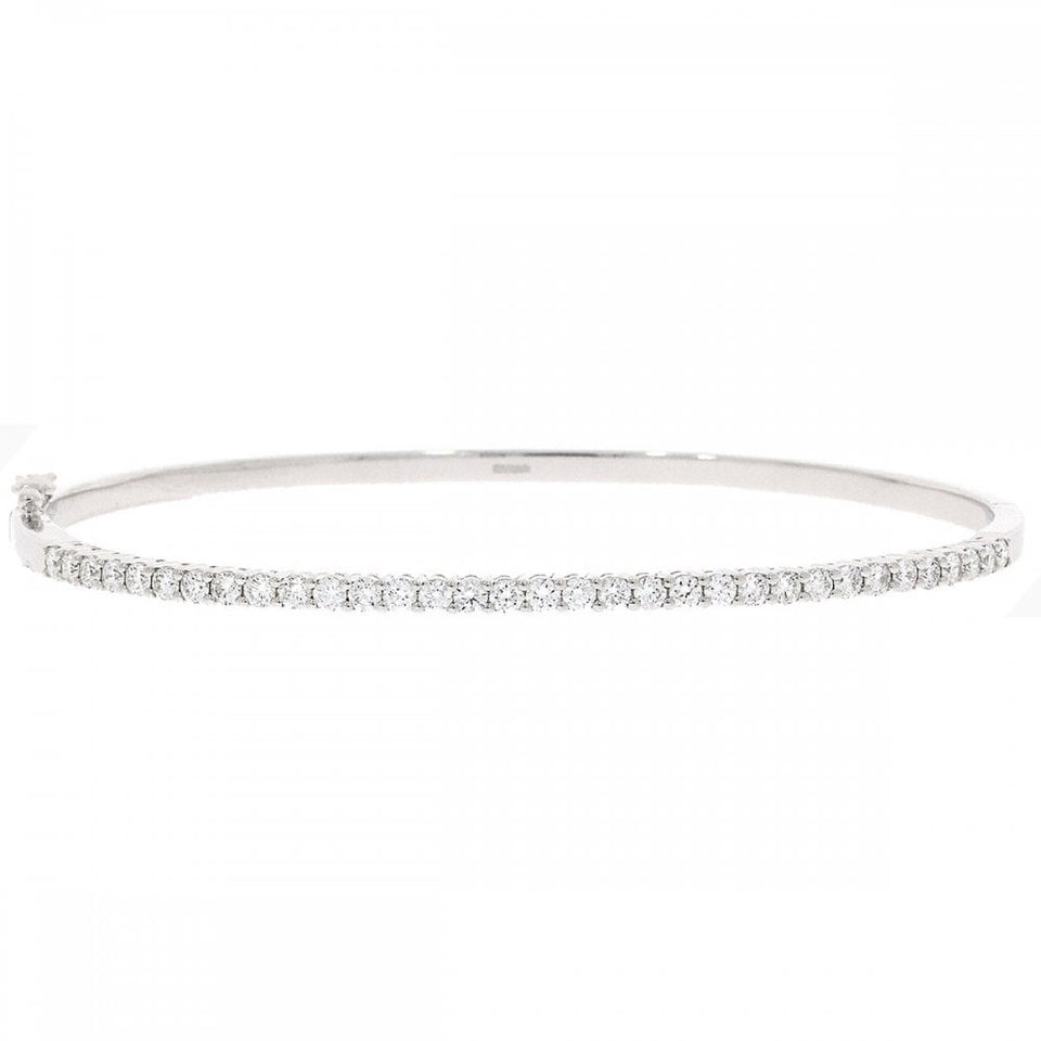 Francis & Gaye 18ct White Gold Claw Set Bangle