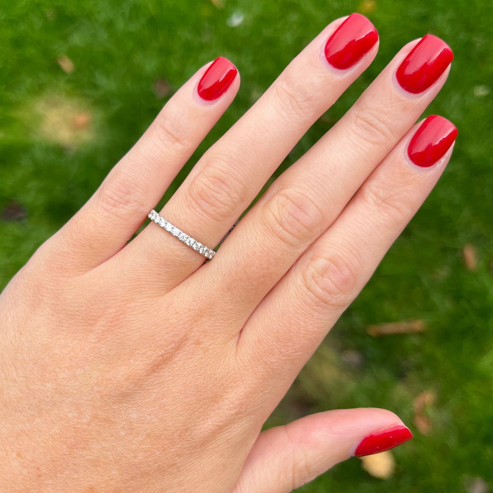 Francis & Gaye 18ct White Gold Diamond 0.52ct Half Eternity Ring
