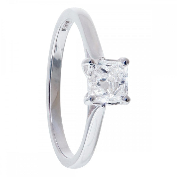 Francis & Gaye 18ct White Gold Princess Cut Solitaire Ring
