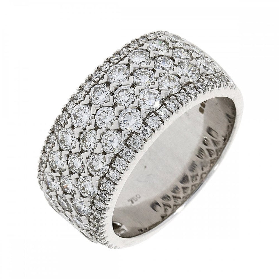 Francis & Gaye 18ct White Gold Wide Diamond Band Ring