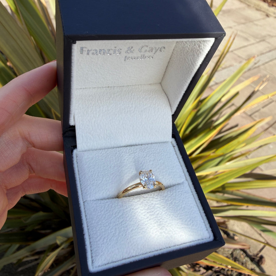 Francis & Gaye 18ct Yellow Gold Laboratory Created 1.02ct Diamond Solitaire Ring