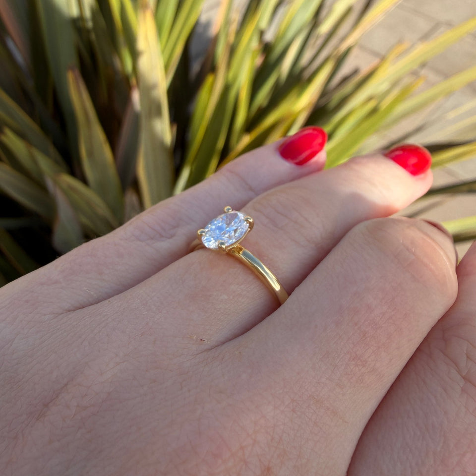 Francis & Gaye 18ct Yellow Gold Laboratory Created 1.02ct Diamond Solitaire Ring