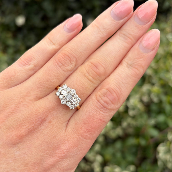 Francis & Gaye PRE-LOVED 18ct Yellow Gold Natural Diamond Cluster Ring