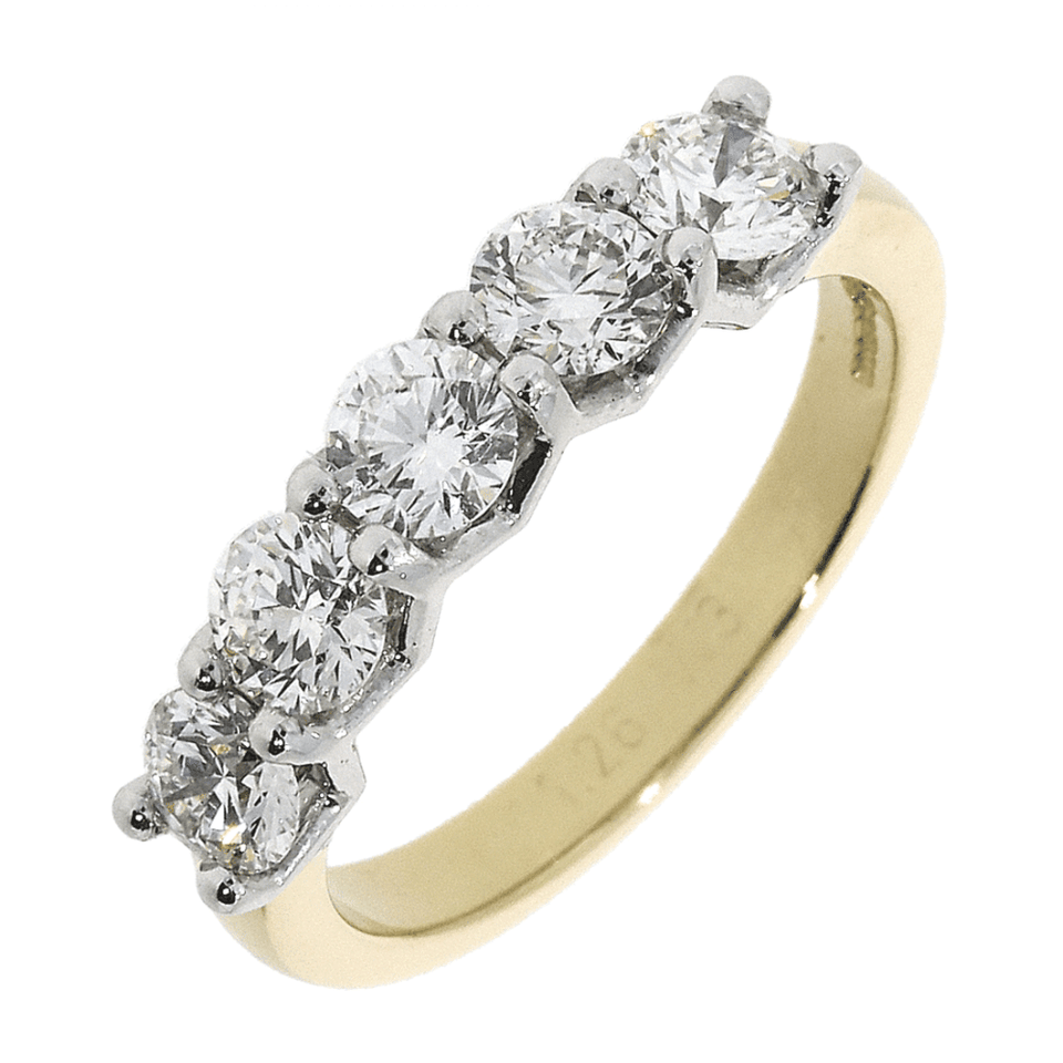 Francis & Gaye 18ct Yellow Gold & Platinum 0.50ct Diamond Ring
