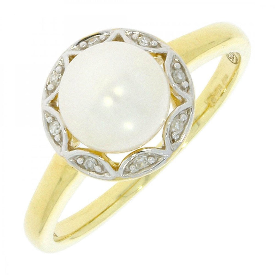 Francis & Gaye 9ct Diamond & Pearl Ring