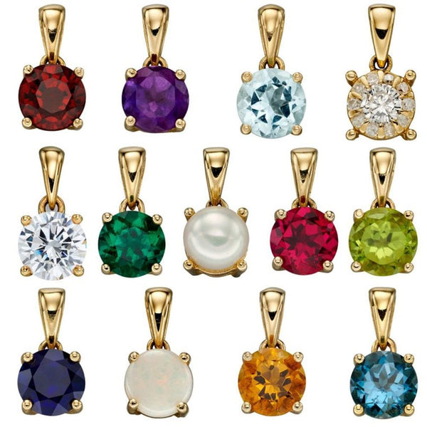 Francis & Gaye 9ct Gold July Birthstone Pendant - Created Ruby