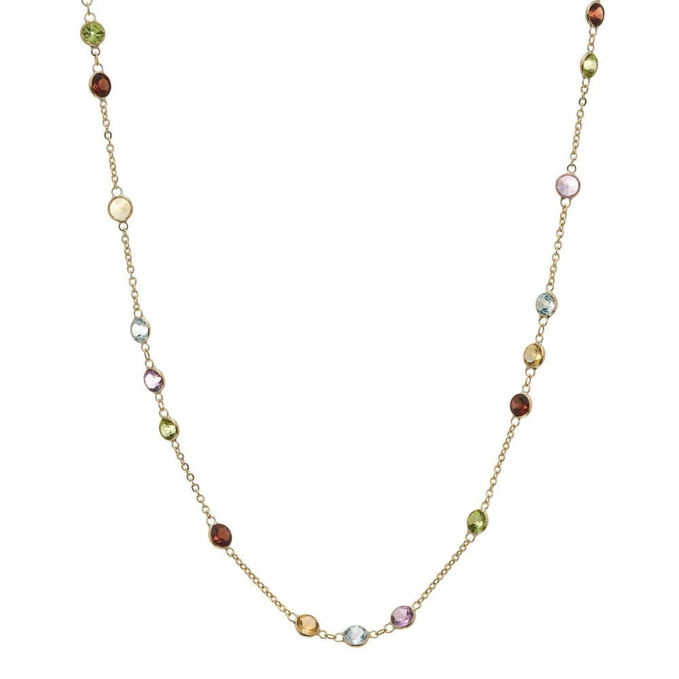 Francis & Gaye 9ct Gold Multi Gemstone Necklace