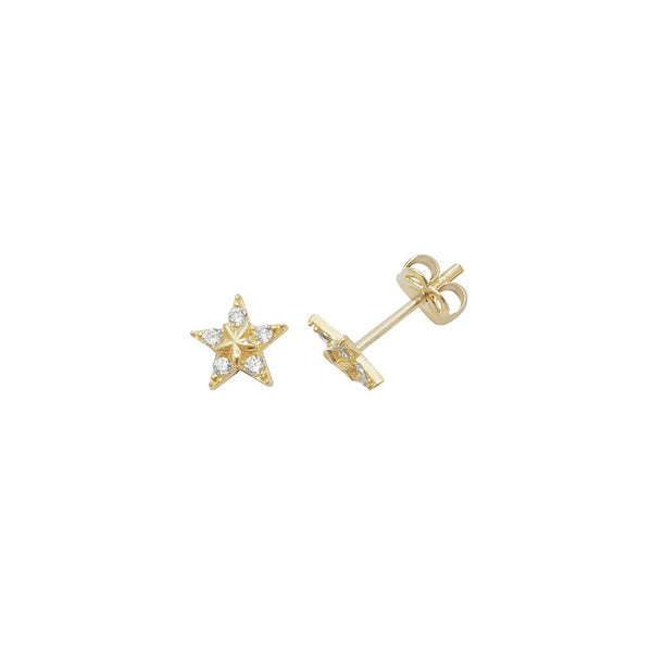Francis & Gaye 9ct Gold Stone Set Star Studs