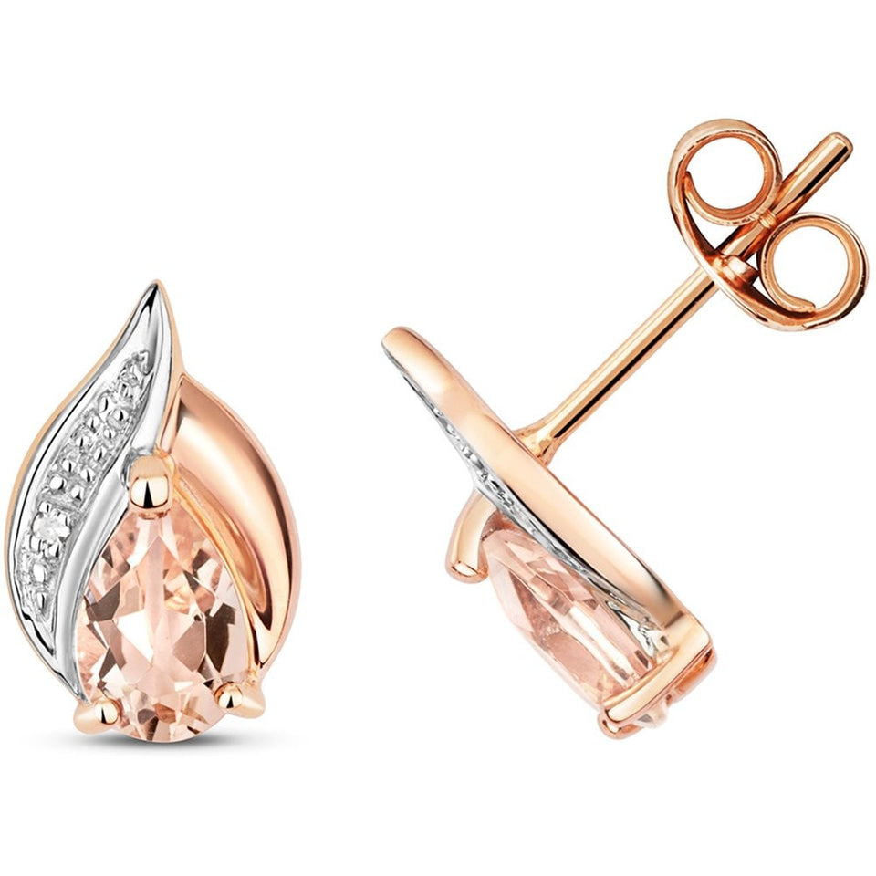 Francis & Gaye 9ct Rose Gold Morganite Studs